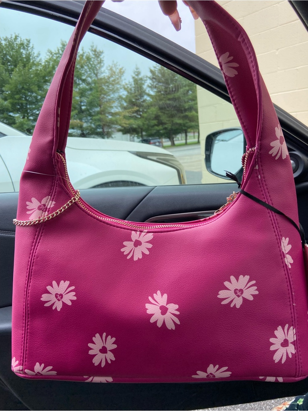 Juicy Couture Pink Floral Embroidered Shoulder Bag - Picture 3 of 6
